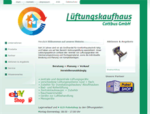 Tablet Screenshot of lueftungskaufhaus.de